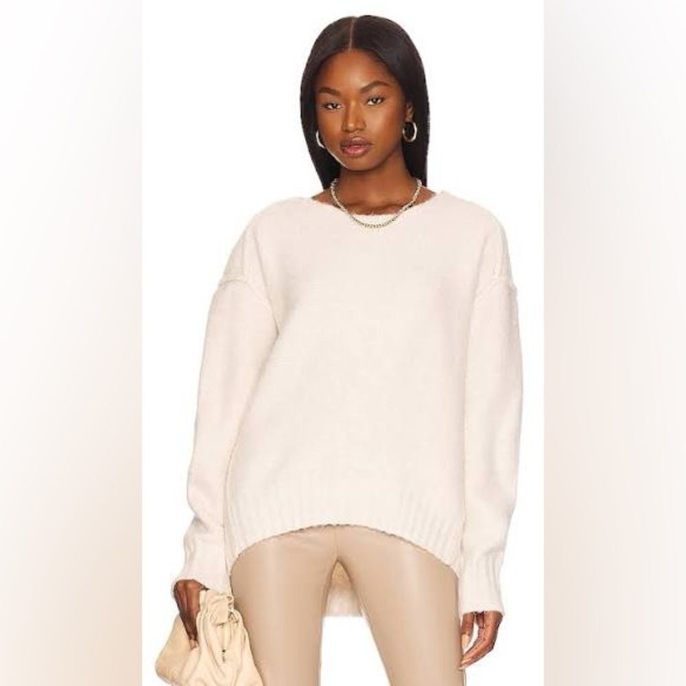 Free People Care Eastwood Tunic Sweater White Large